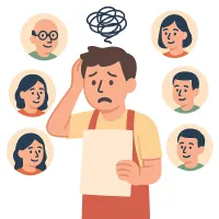 Type customer data by hand